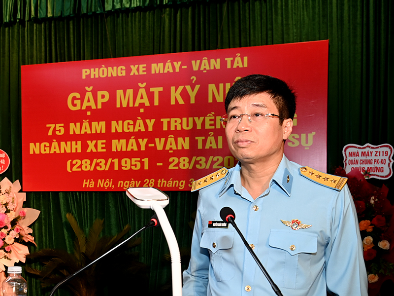 Ng&agrave;nh Xe m&aacute;y-Vận tải Qu&acirc;n chủng Ph&ograve;ng kh&ocirc;ng-Kh&ocirc;ng qu&acirc;n Gặp mặt kỷ niệm 75 năm Ng&agrave;y truyền thống Ng&agrave;nh Xe m&aacute;y-Vận tải qu&acirc;n sự