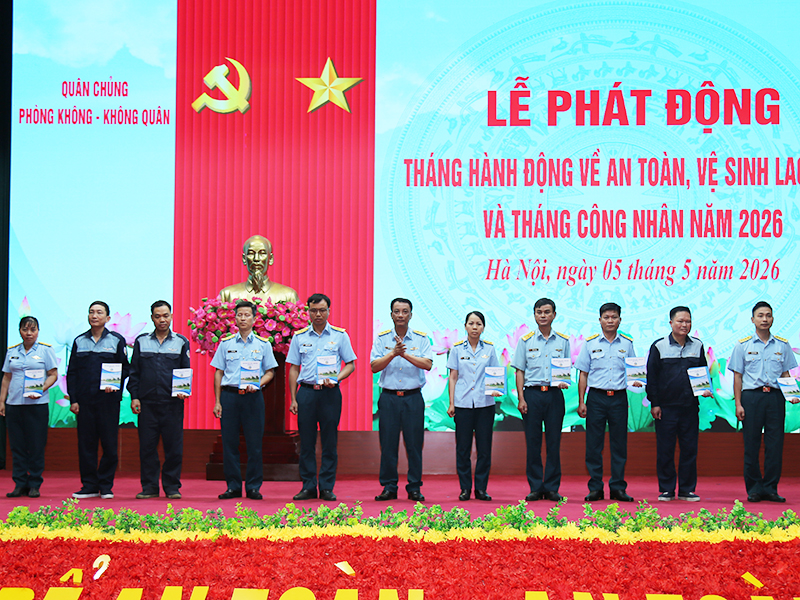 Qu&acirc;n chủng Ph&ograve;ng kh&ocirc;ng-Kh&ocirc;ng qu&acirc;n ph&aacute;t động hưởng ứng Th&aacute;ng h&agrave;nh động về an to&agrave;n, vệ sinh lao động v&agrave; Th&aacute;ng c&ocirc;ng nh&acirc;n năm 2026