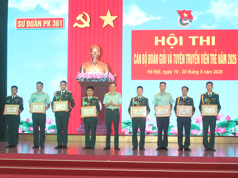 Sư đo&agrave;n 361 tổ chức th&agrave;nh c&ocirc;ng Hội thi c&aacute;n bộ Đo&agrave;n v&agrave; Tuy&ecirc;n truyền vi&ecirc;n trẻ năm 2026