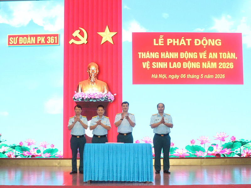 Sư đo&agrave;n 361 ph&aacute;t động hưởng ứng Th&aacute;ng h&agrave;nh động về an to&agrave;n, vệ sinh lao động năm 2026