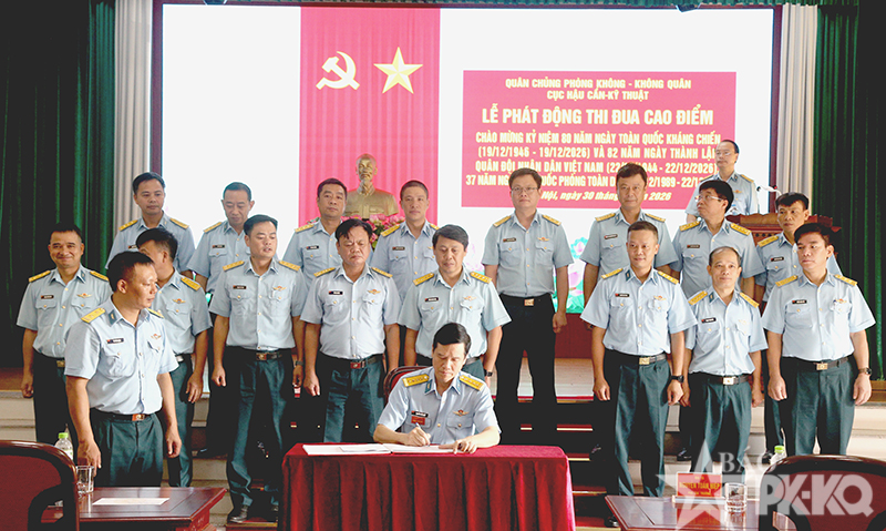 Cục Hậu cần-Kỹ thuật Qu&acirc;n chủng Ph&ograve;ng kh&ocirc;ng-Kh&ocirc;ng qu&acirc;n ph&aacute;t động đợt thi đua cao điểm &ldquo;80 ng&agrave;y thi đua quyết thắng - Viết tiếp bản h&ugrave;ng ca&rdquo;