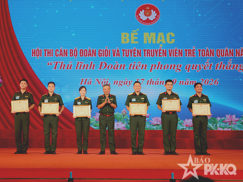 Tổng cục Ch&iacute;nh trị Qu&acirc;n đội nh&acirc;n d&acirc;n Việt Nam bế mạc Hội thi c&aacute;n bộ Đo&agrave;n giỏi v&agrave; Tuy&ecirc;n truyền vi&ecirc;n trẻ to&agrave;n qu&acirc;n năm 2026