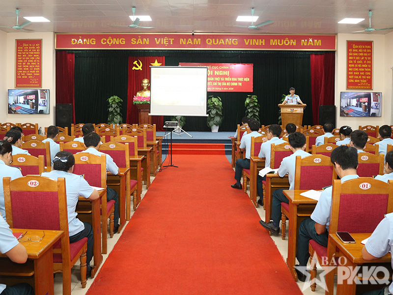 Đảng ủy Cục Ch&iacute;nh trị Qu&acirc;n chủng Ph&ograve;ng kh&ocirc;ng-Kh&ocirc;ng qu&acirc;n tổ chức Hội nghị nghi&ecirc;n cứu, học tập, qu&aacute;n triệt v&agrave; triển khai thực hiện một số Nghị quyết, Chỉ thị của Bộ Ch&iacute;nh trị