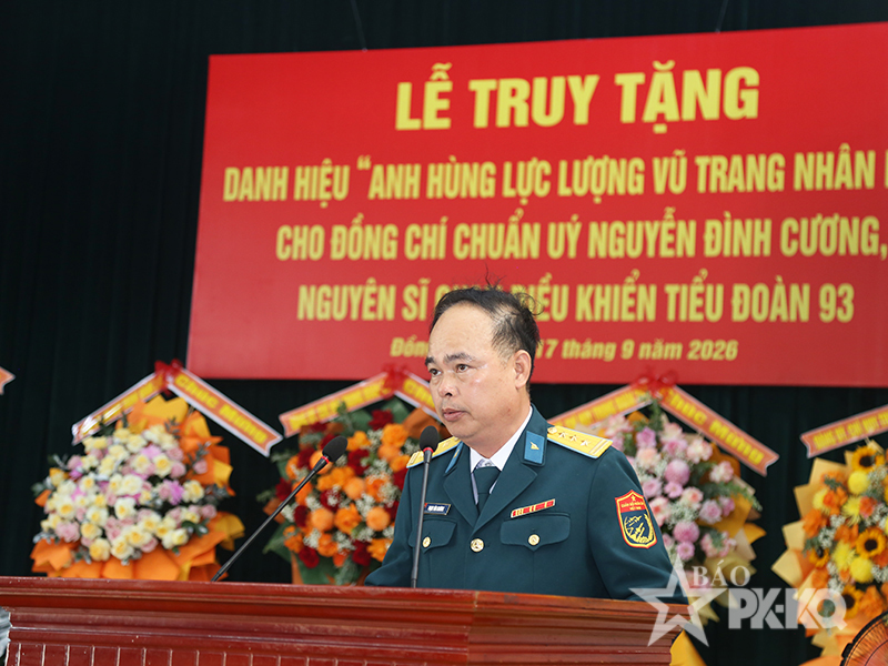 Trung đoàn 278 tổ chức Lễ truy tặng danh hiệu “Anh hùng Lực lượng vũ trang nhân dân” cho Chuẩn úy Nguyễn Đình Cương