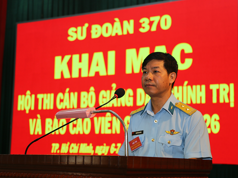Sư đo&agrave;n 370 khai mạc Hội thi C&aacute;n bộ giảng dạy ch&iacute;nh trị v&agrave; B&aacute;o c&aacute;o vi&ecirc;n giỏi năm 2026