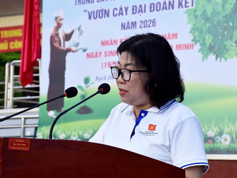 Phường Rạch Dừa, TP Hồ Chí Minh phối hợp với Trung đoàn 261 phát động trồng cây xanh và ra mắt Công trình “Vườn cây đại đoàn kết” năm 2026