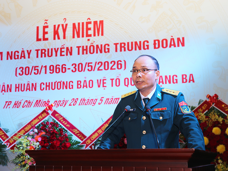 Trung đo&agrave;n 263 kỷ niệm 60 năm ng&agrave;y truyền thống v&agrave; đ&oacute;n nhận Hu&acirc;n chương Bảo vệ Tổ quốc hạng Ba