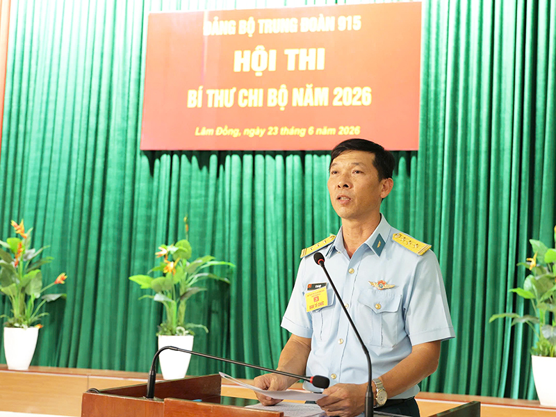 Trung đo&agrave;n 915 tổ chức Hội thi B&iacute; thư chi bộ năm 2026
