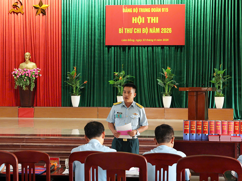 Trung đo&agrave;n 915 tổ chức Hội thi B&iacute; thư chi bộ năm 2026