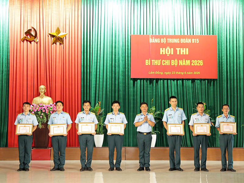 Trung đo&agrave;n 915 tổ chức Hội thi B&iacute; thư chi bộ năm 2026