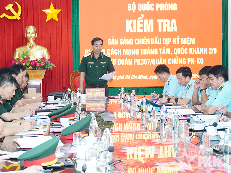 Bộ Quốc phòng kiểm tra công tác sẵn sàng chiến đấu tại Sư đoàn 367