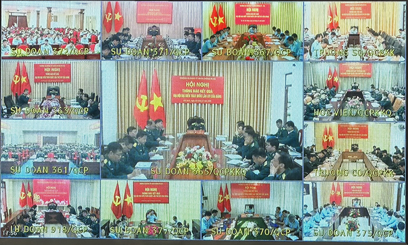 Thường vụ Đảng uỷ Qu&acirc;n chủng Ph&ograve;ng kh&ocirc;ng- Kh&ocirc;ng qu&acirc;n tổ chức Hội nghị Th&ocirc;ng b&aacute;o nhanh kết quả Đại hội đại biểu to&agrave;n quốc lần thứ XIV của Đảng.