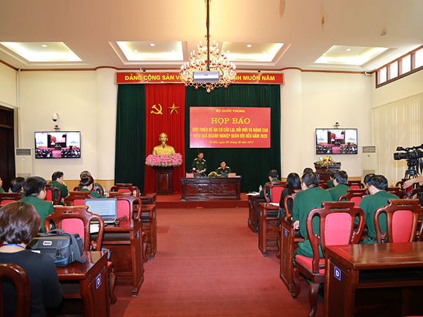 Bộ Quốc phòng họp báo giới thiệu “Đề án cơ cấu lại, đổi mới và nâng cao hiệu quả doanh nghiệp Quân đội đến năm 2020”