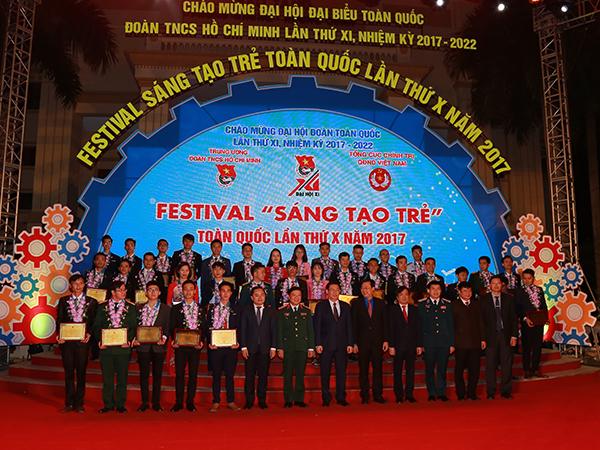 Festival “Sáng tạo trẻ” toàn quốc lần thứ X: Tuyên dương 35 công trình, đề tài, sản phẩm sáng tạo tiêu biểu toàn quốc năm 2017