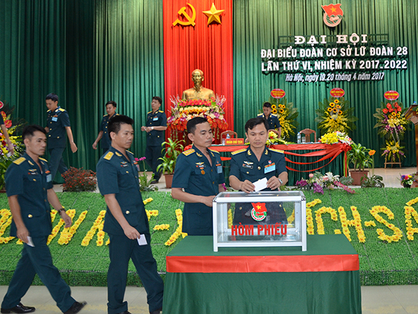 Đoàn cơ sở Lữ đoàn 28 tổ chức Đại hội nhiệm kỳ 2017-2022