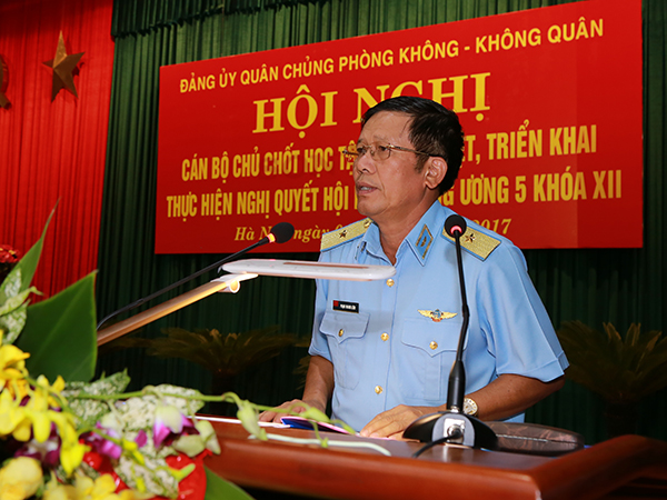Đảng ủy Quân chủng PK-KQ tổ chức Hội nghị cán bộ chủ chốt học tập, quán triệt, triển khai thực hiện Nghị quyết Hội nghị Trung ương 5 (Khóa XII)