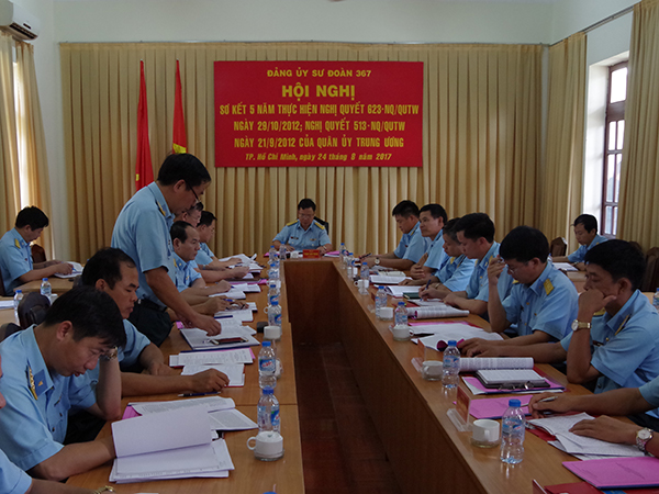Đảng ủy Sư đoàn 367 sơ kết 5 năm thực hiện Nghị quyết 623, Nghị quyết 513 của Quân ủy Trung ương