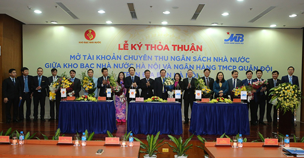 Kho bạc Nhà nước Hà Nội và Ngân hàng TMCP Quân đội ký thỏa thuận mở tài khoản chuyên thu ngân sách nhà nước trên địa bàn Hà Nội