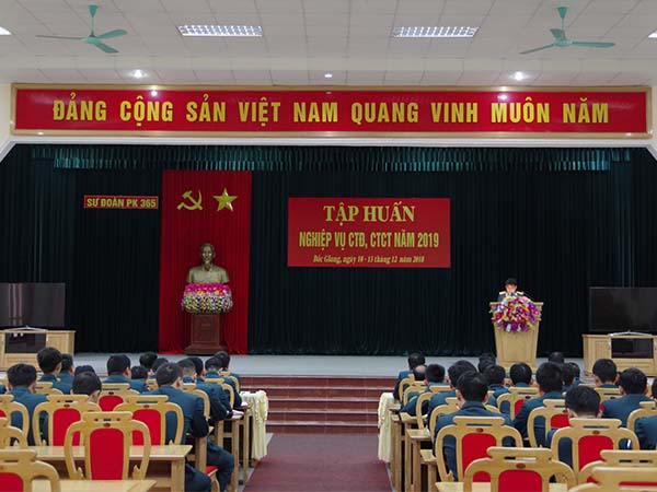 Sư đoàn 365 tập huấn nghiệp vụ CTĐ, CTCT năm 2019