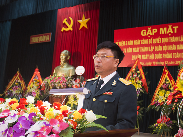 Trung đoàn 64 tổ chức gặp mặt nhân kỷ niệm 5 năm ngày công bố quyết định thành lập (18-12-2013/18-12-2018)