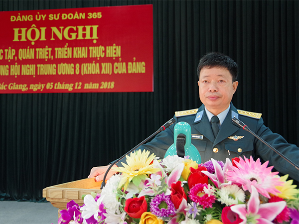 Đảng ủy Sư đoàn 365 tổ chức Hội nghị học tập, quán triệt, triển khai thực hiện các nội dung Hội nghị Trung ương 8 (Khóa XII) của Đảng