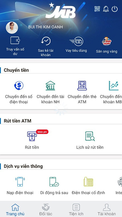 Rút tiền không cần thẻ với App Ngân hàng MBBank