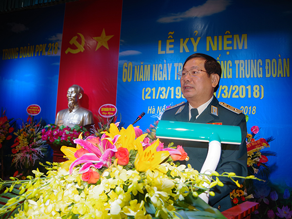 Trung đoàn 218 tổ chức Lễ kỷ niệm 60 năm ngày truyền thống