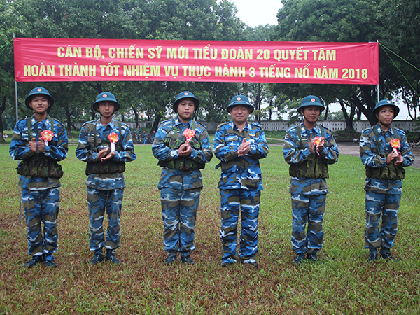 Lữ đoàn 26 kiểm tra thực hành “3 tiếng nổ” đối với chiến sĩ mới