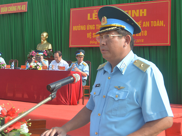 Quân chủng Phòng không - Không quân tổ chức Lễ mít tinh hưởng ứng tháng hành động về an toàn, vệ sinh lao động năm 2018
