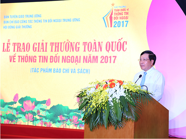 Lễ trao Giải thưởng toàn quốc về thông tin đối ngoại năm 2017