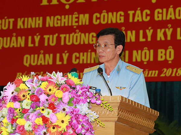 Quân chủng PK-KQ tổ chức Hội nghị rút kinh nghiệm công tác giáo dục, quản lý tư tưởng, kỷ luật, quản lý chính trị nội bộ