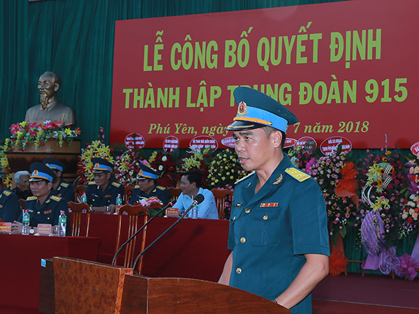 Trường Sĩ quan Không quân tổ chức Lễ công bố quyết định thành lập Trung đoàn 915