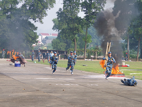 Sư đoàn 371 tổ chức Hội thao Phòng cháy, chữa cháy năm 2018