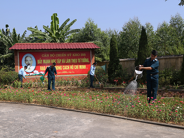 Cảnh quan xanh, sạch, đẹp ở Kho 255