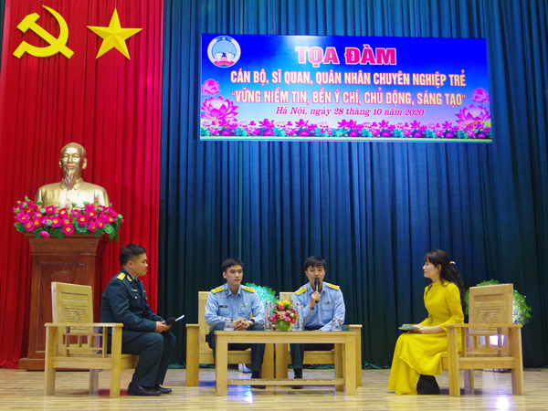 Trường Trung cấp Kỹ thuật PK-KQ tổ chức Tọa đàm Cán bộ, sĩ quan, quân nhân chuyên nghiệp trẻ “Vững niềm tin, bền ý chí, chủ động, sáng tạo”