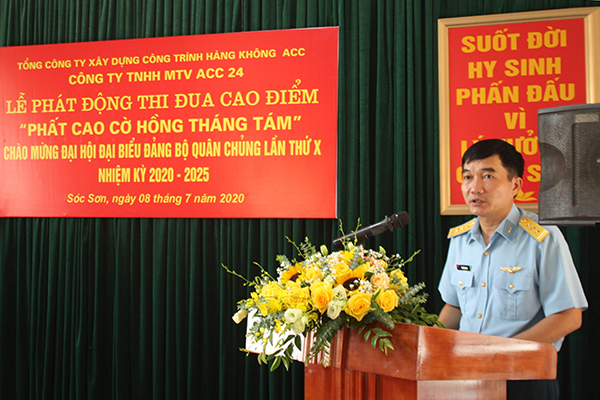 Công ty TNHH MTV ACC-24 phát động đợt thi đua cao điểm “Phất cao cờ hồng Tháng Tám”