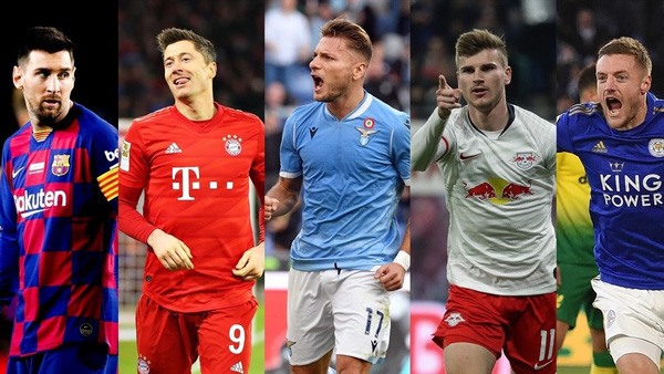 Vua phá lưới 5 giải VĐQG hàng đầu châu Âu mùa 2019/20