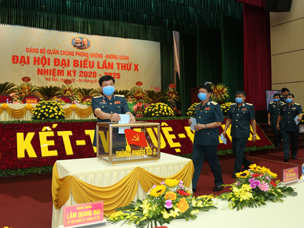 Đại hội đại biểu Đảng bộ Quân chủng Phòng không - Không quân lần thứ X, nhiệm kỳ 2020-2025 thành công tốt đẹp