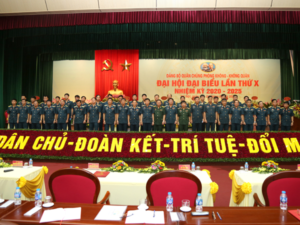 Đại hội đại biểu Đảng bộ Quân chủng Phòng không - Không quân lần thứ X, nhiệm kỳ 2020-2025 thành công tốt đẹp