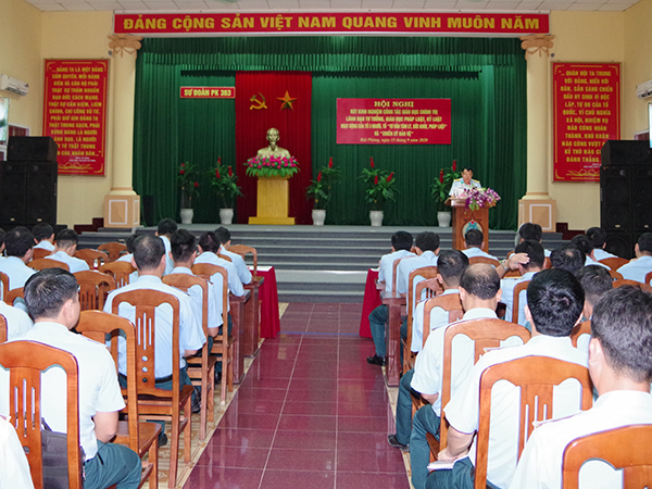 Sư đoàn 363 tổ chức Hội nghị rút kinh nghiệm công tác giáo dục chính trị, lãnh đạo tư tưởng, giáo dục pháp luật, kỷ luật