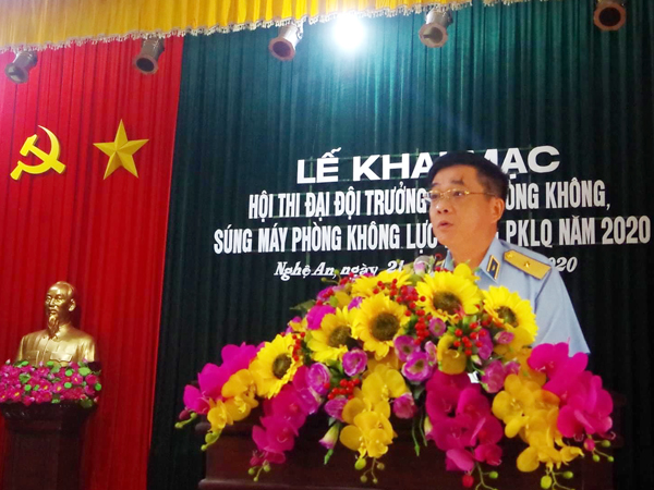 Khai mạc Hội thi Đại đội trưởng pháo phòng không và súng máy phòng không lực lượng Phòng không lục quân năm 2020