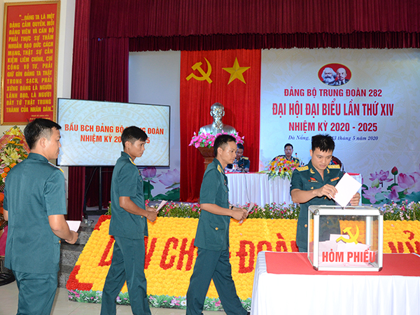 Đảng bộ Trung đoàn 282 tổ chức Đại hội đại biểu nhiệm kỳ 2020-2025