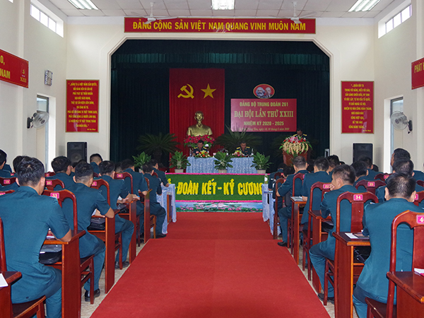 Đảng bộ Trung đoàn 261 tổ chức Đại hội nhiệm kỳ 2020-2025