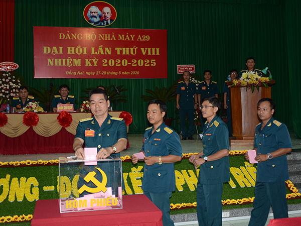 Đảng bộ Nhà máy A29 tổ chức Đại hội đại biểu nhiệm kỳ 2020-2025