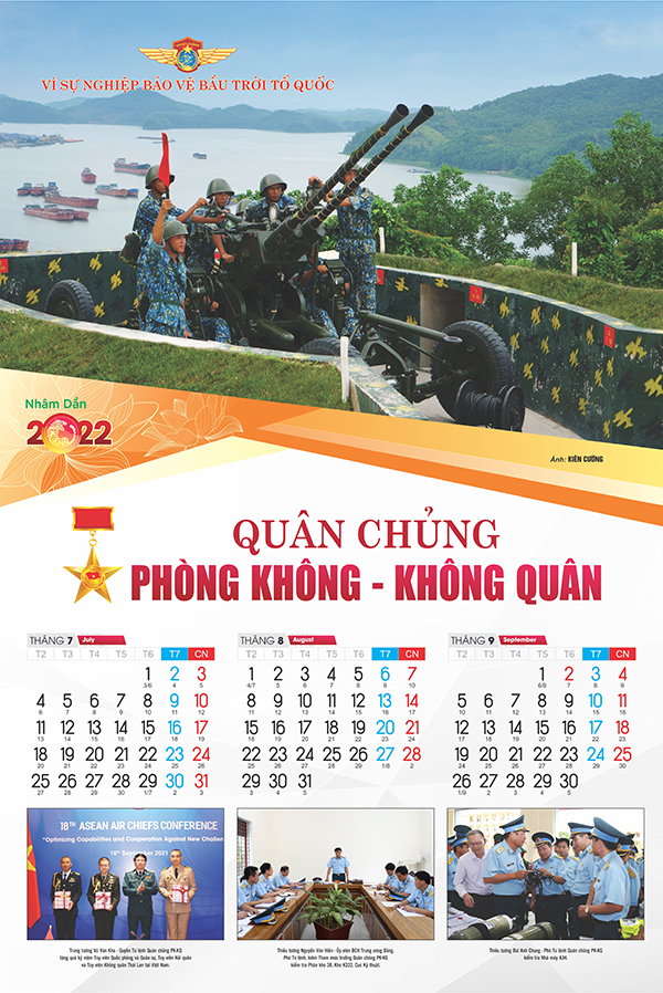 Báo Phòng không-Không quân giới thiệu mẫu Lịch Xuân Nhân Dần-2022
