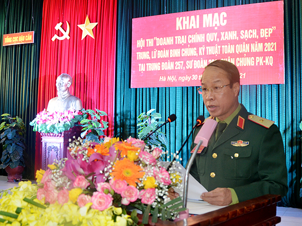 Tổng cục Hậu cần chấm thi “Doanh trại chính quy, xanh, sạch, đẹp” tại Trung đoàn 257