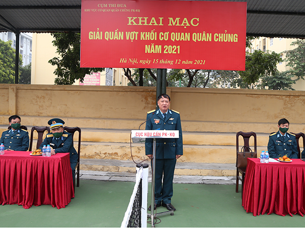 Khai mạc giải quần vợt khối cơ quan Quân chủng Phòng không - Không quân năm 2021