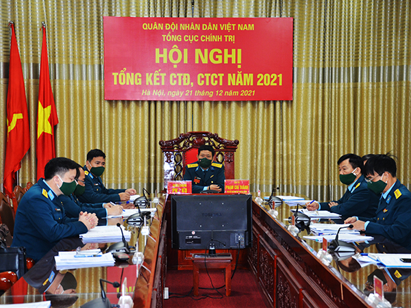 Tổng cục Chính trị tổ chức Hội nghị tổng kết công tác Đảng, công tác chính trị toàn quân năm 2021