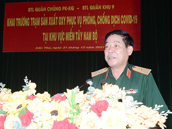 Quân chủng Phòng không - Không quân khai trương trạm sản xuất oxy lưu động phòng, chống dịch COVID-19 tại khu vực miền Tây Nam bộ