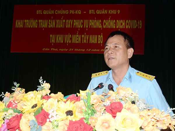 Quân chủng Phòng không - Không quân khai trương trạm sản xuất oxy lưu động phòng, chống dịch COVID-19 tại khu vực miền Tây Nam bộ